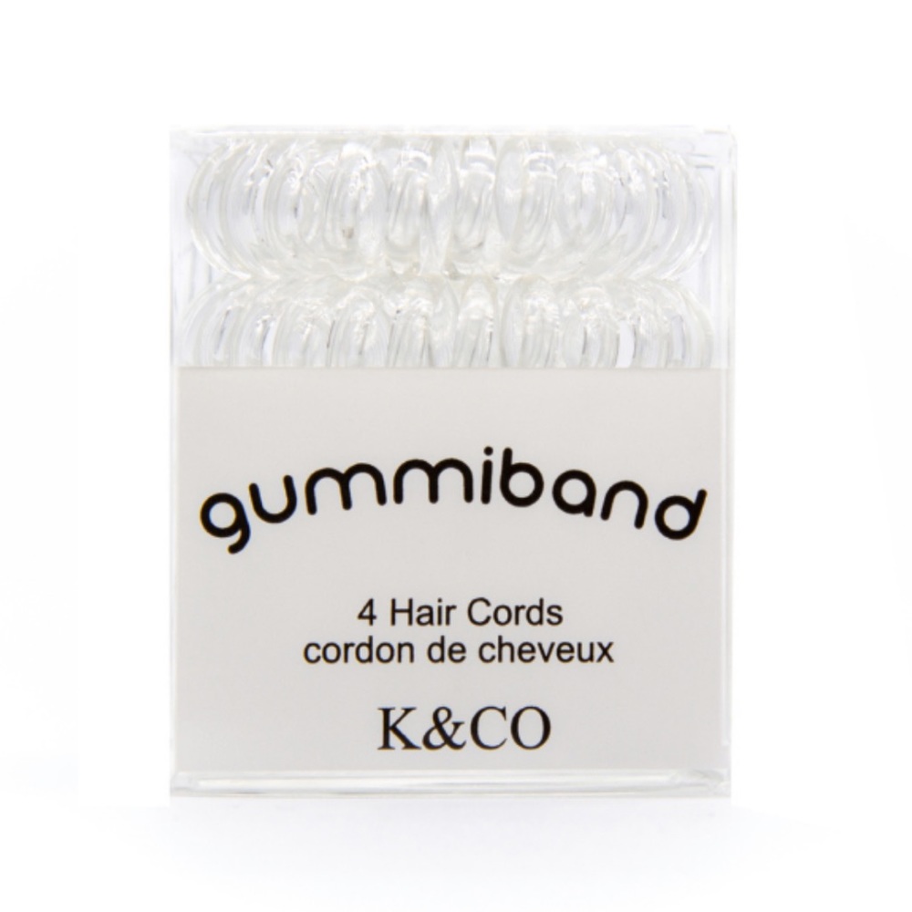 🍬2/$15 GummiBand Hair Cords - Clear